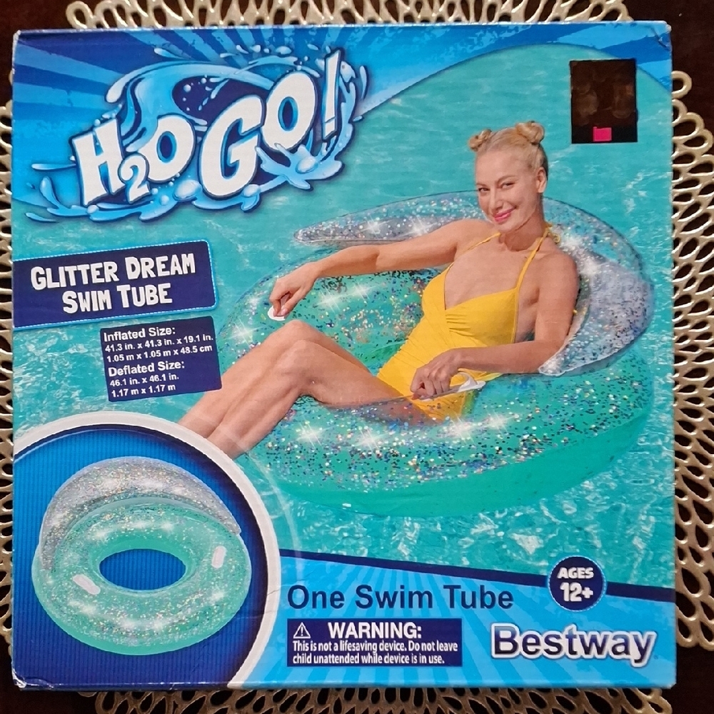 Glitter Dream Swim Tube - Blue